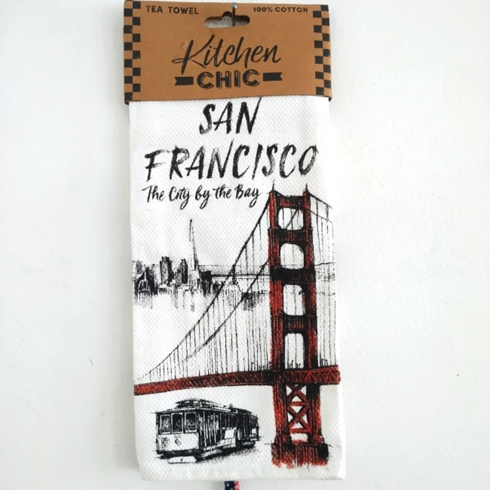 NWT San Francisco Golden Gate Bridge Kitchen Tea Towel